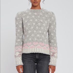 Rosie Pointelle Alpaca Pullover Sweater, Large